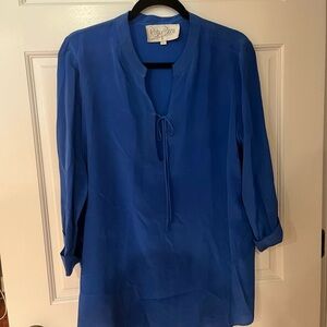 Rory Beca 100% Silk Royal Blue Blouse | Size: L | like-new